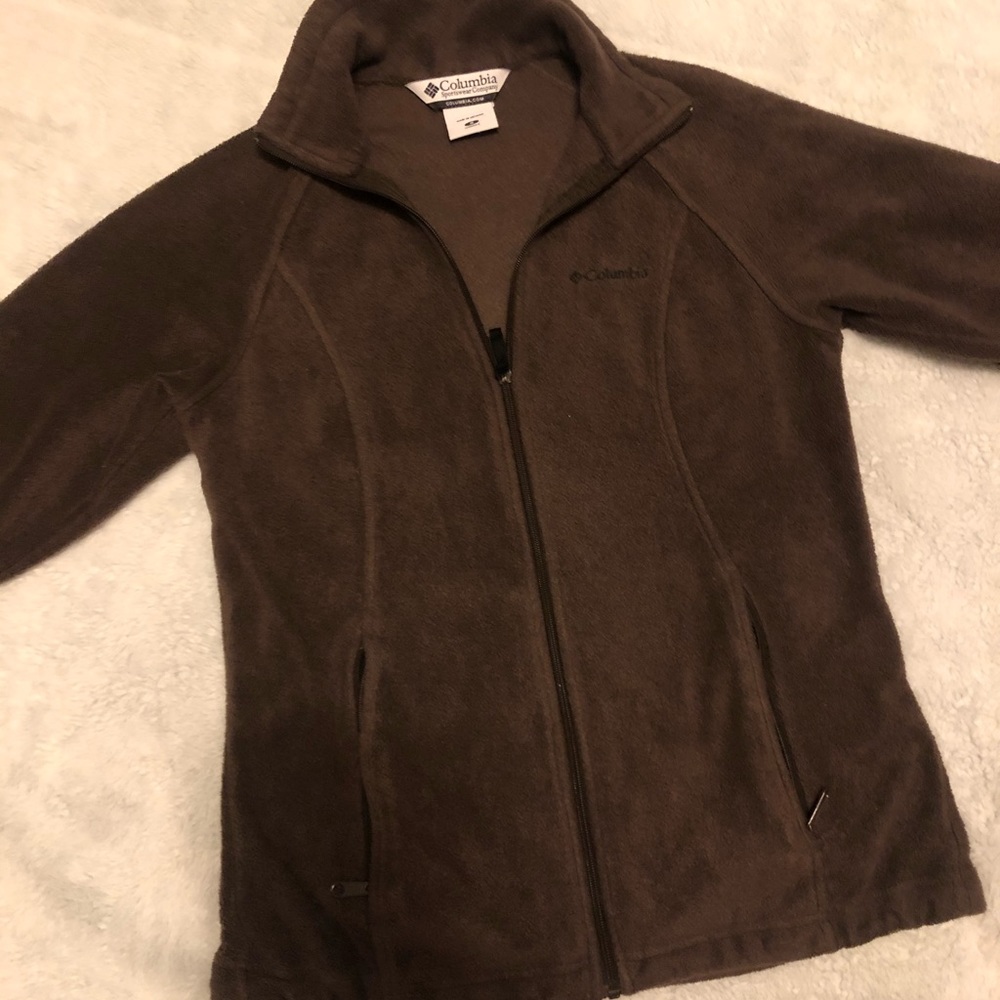 Columbia fleece jacket small brown